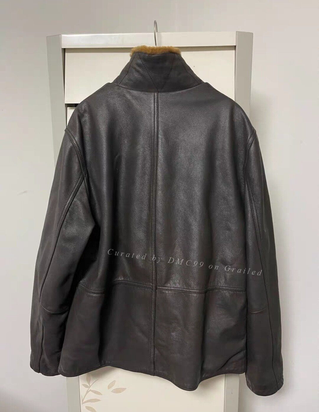 RRL N1 Leather Jacket Shearling Collar
