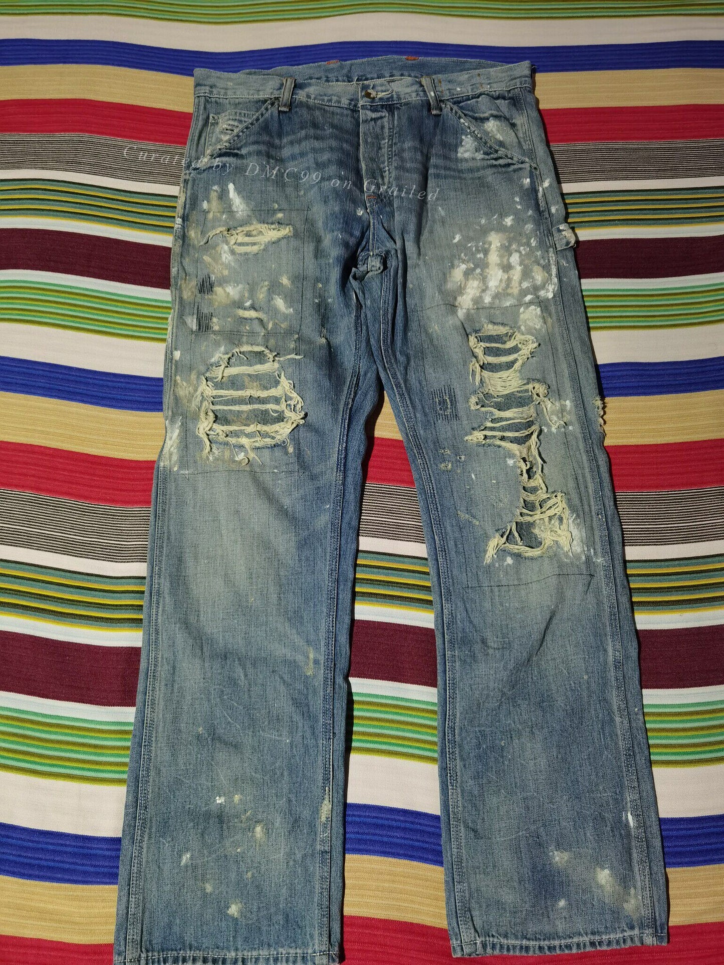 Ralph Lauren Extremely Distressed Paint Jeans