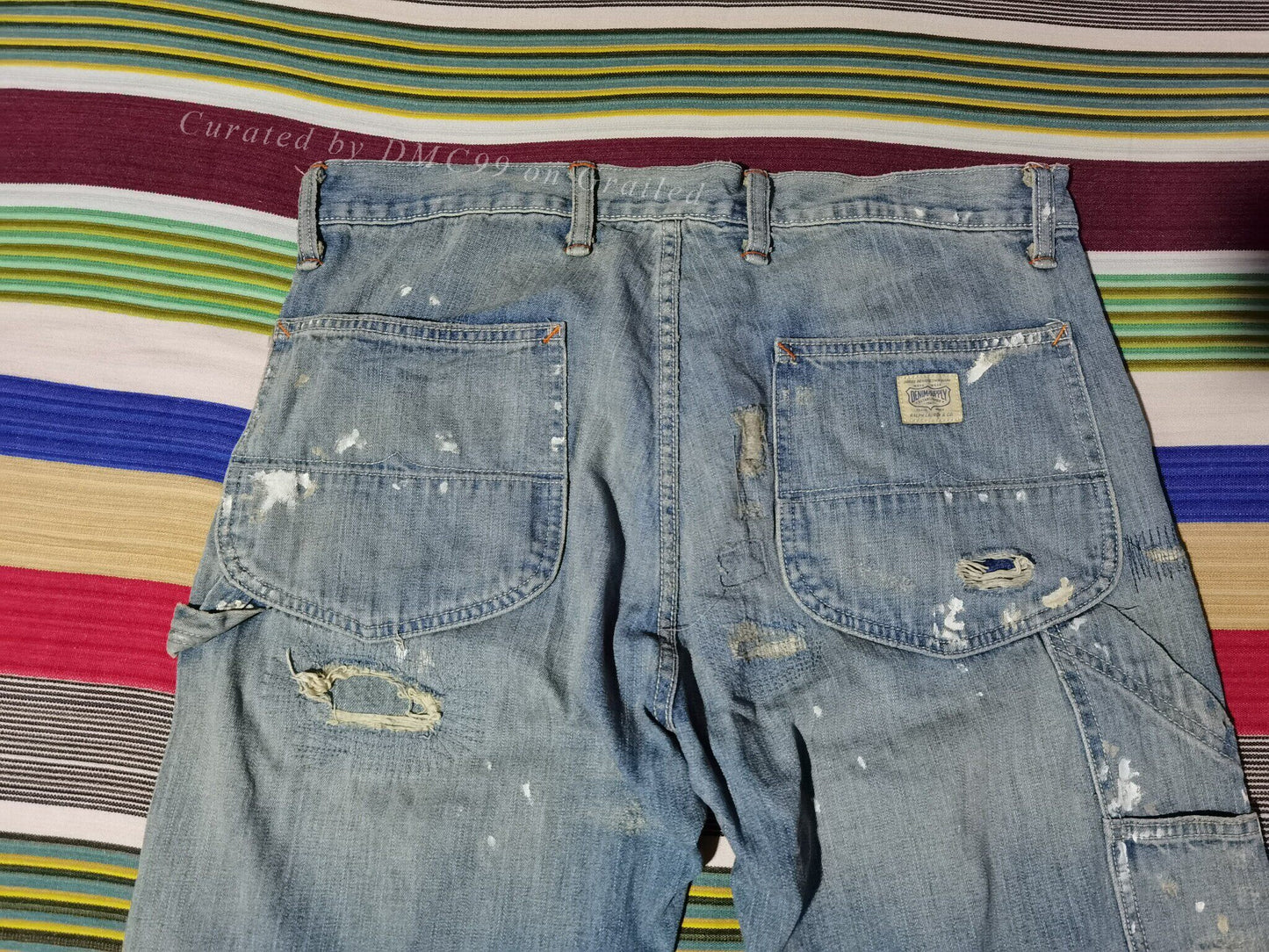 Ralph Lauren Extremely Distressed Paint Jeans