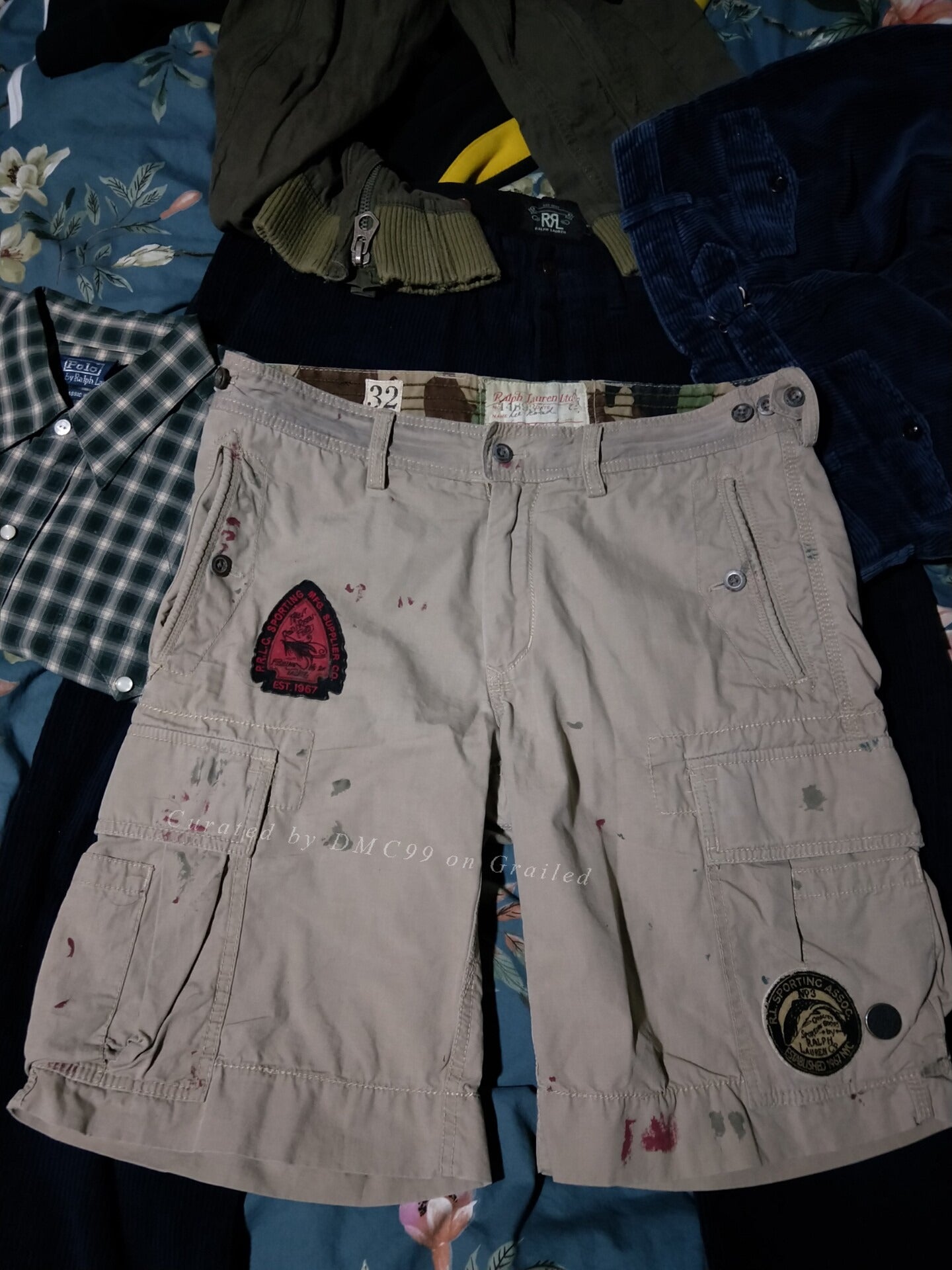 Ralph Lauren Vintage Distressed Hunting Fishing Shorts