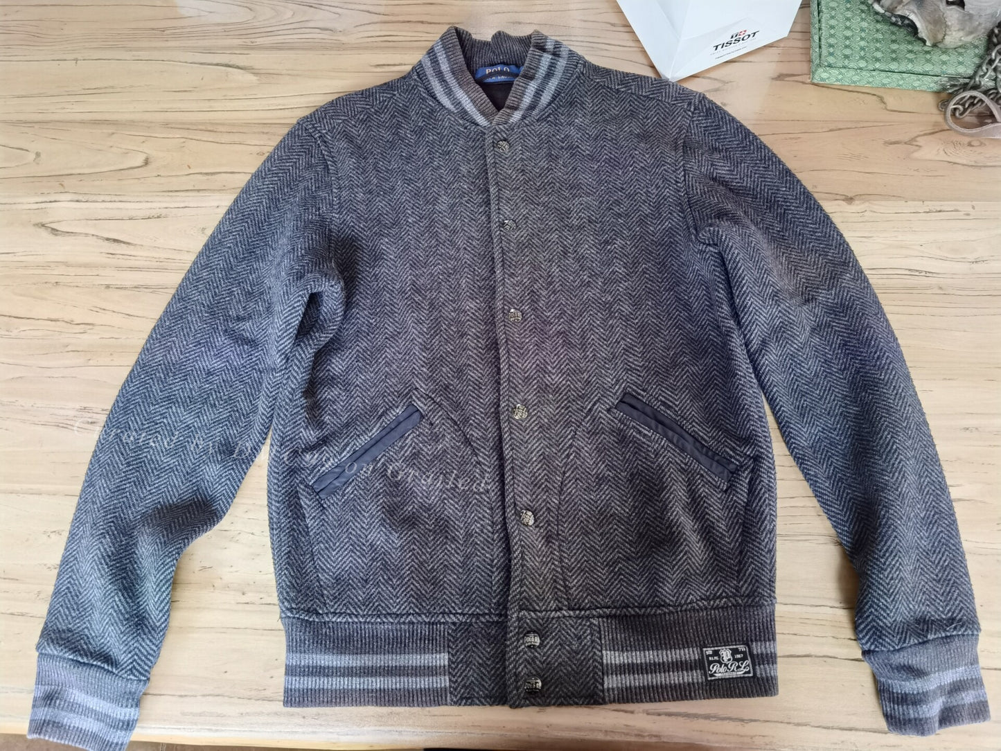 Ralph Lauren RRL Herringbone Wool Baseball Jacket