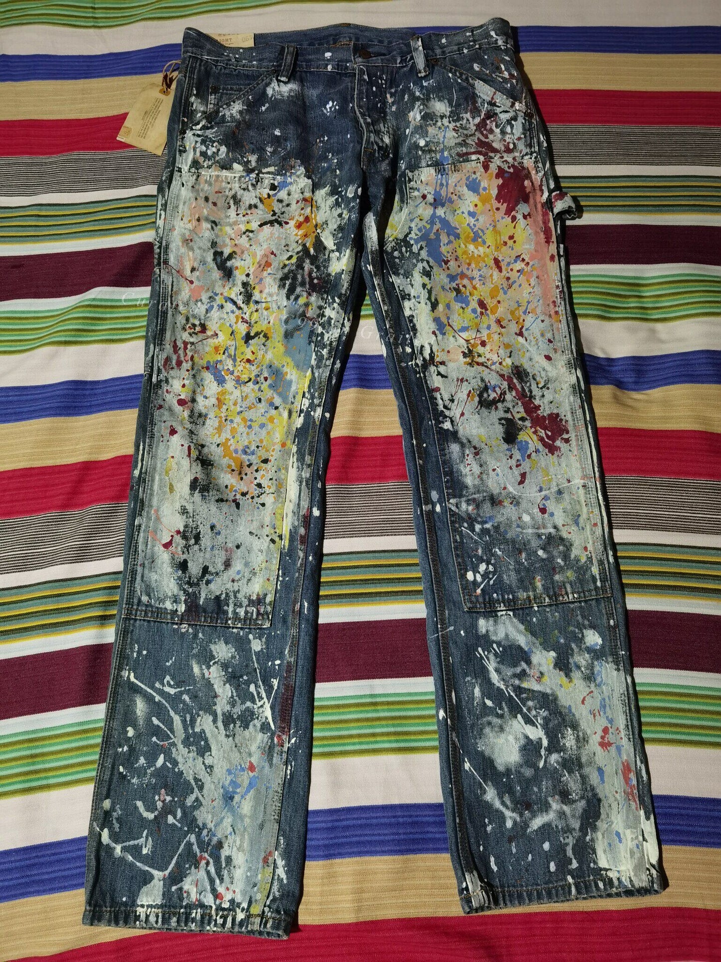 Ralph Lauren Denim Paint Splatter Work Pants
