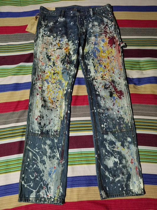 Ralph Lauren Denim Paint Splatter Work Pants