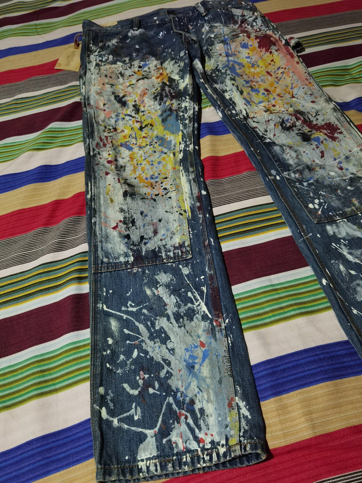 Ralph Lauren Denim Paint Splatter Work Pants