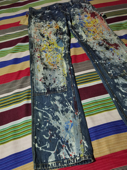 Ralph Lauren Denim Paint Splatter Work Pants