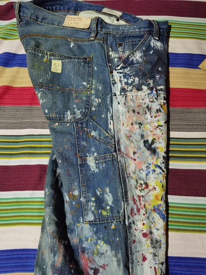 Ralph Lauren Denim Paint Splatter Work Pants