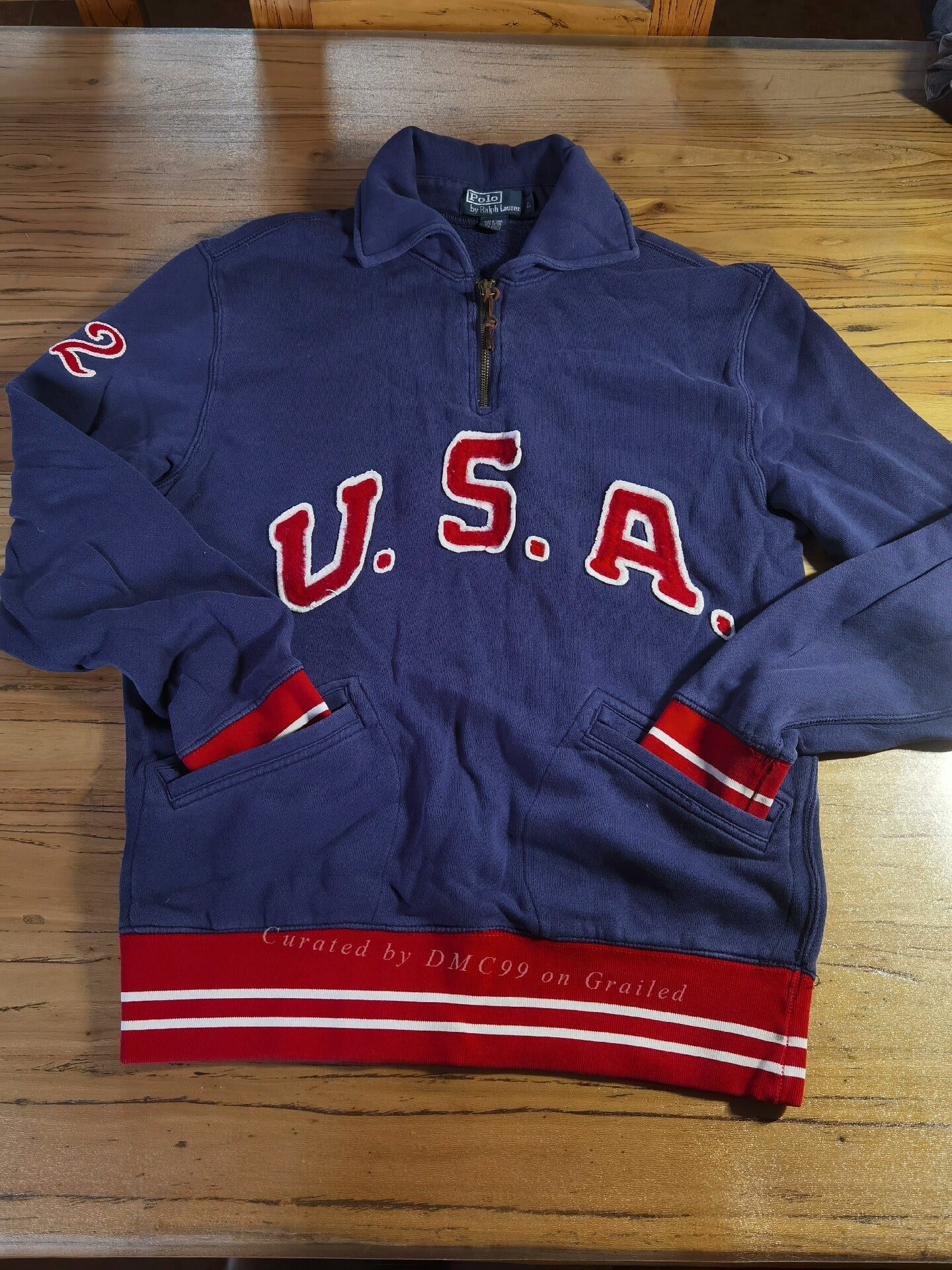 RRL Ralph Lauren Half-Zip Sweatshirt Jacket