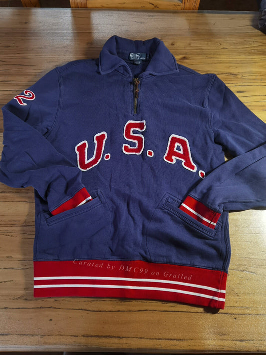 RRL Ralph Lauren Half-Zip Sweatshirt Jacket