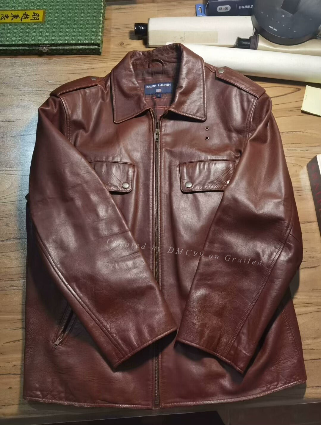RRL Ralph Lauren Lambskin Motorcycle Jacket