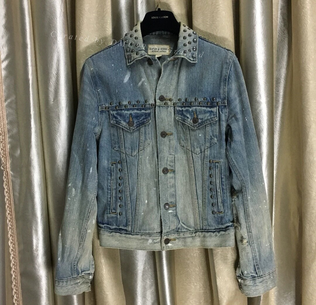 Vintage RRL Denim Supply Flag Patch Jacket