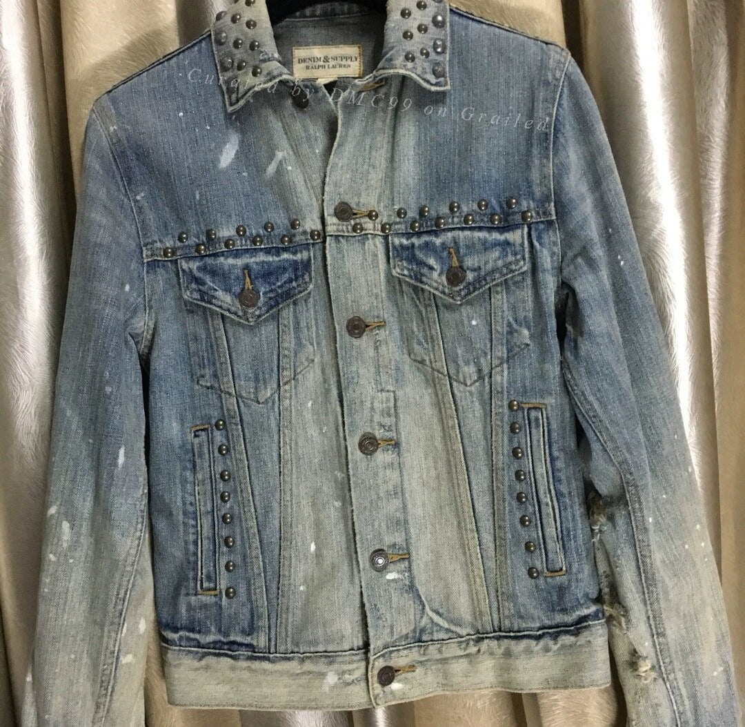 Vintage RRL Denim Supply Flag Patch Jacket