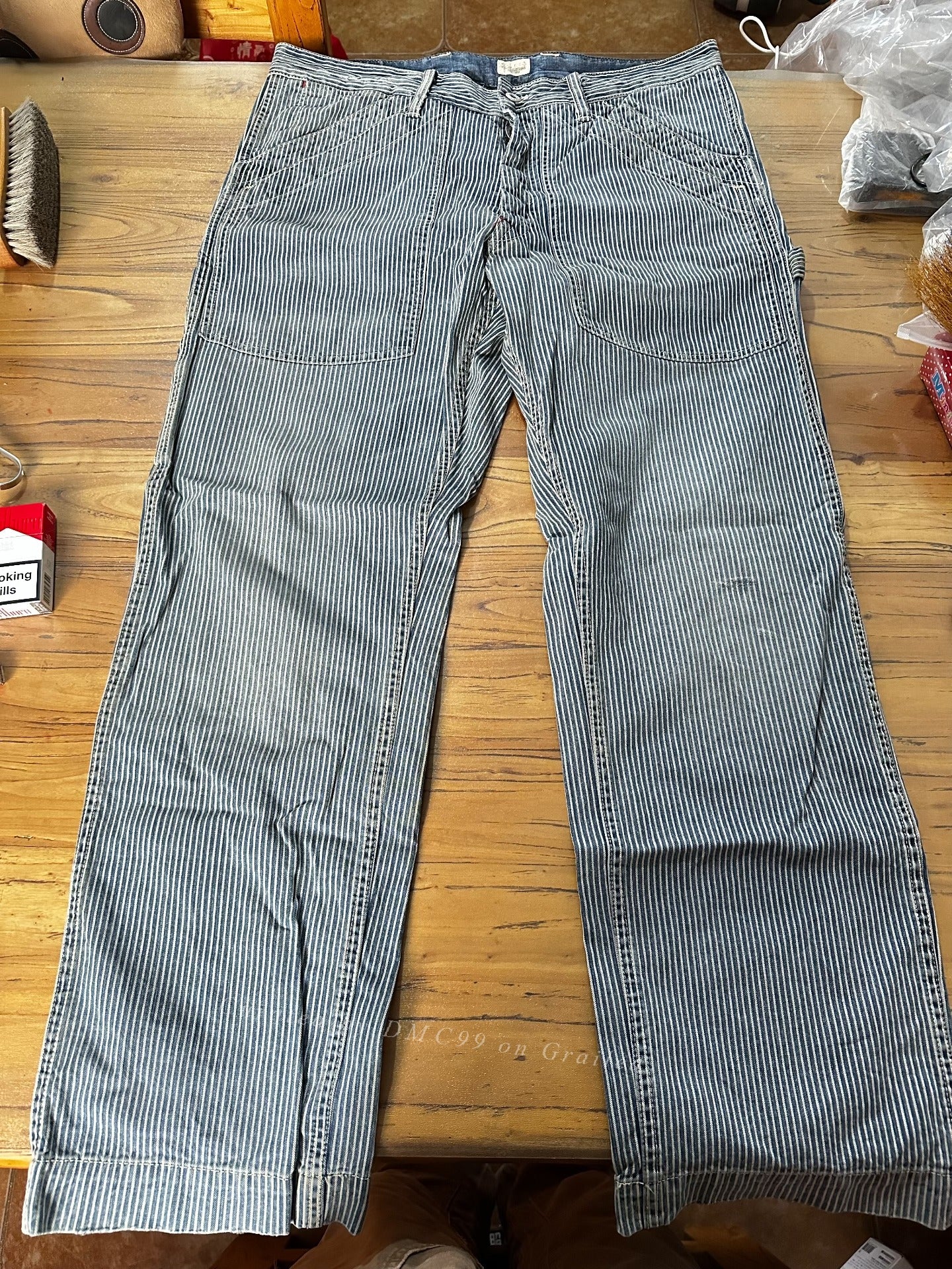 RRL Vintage Blue White Striped Pants