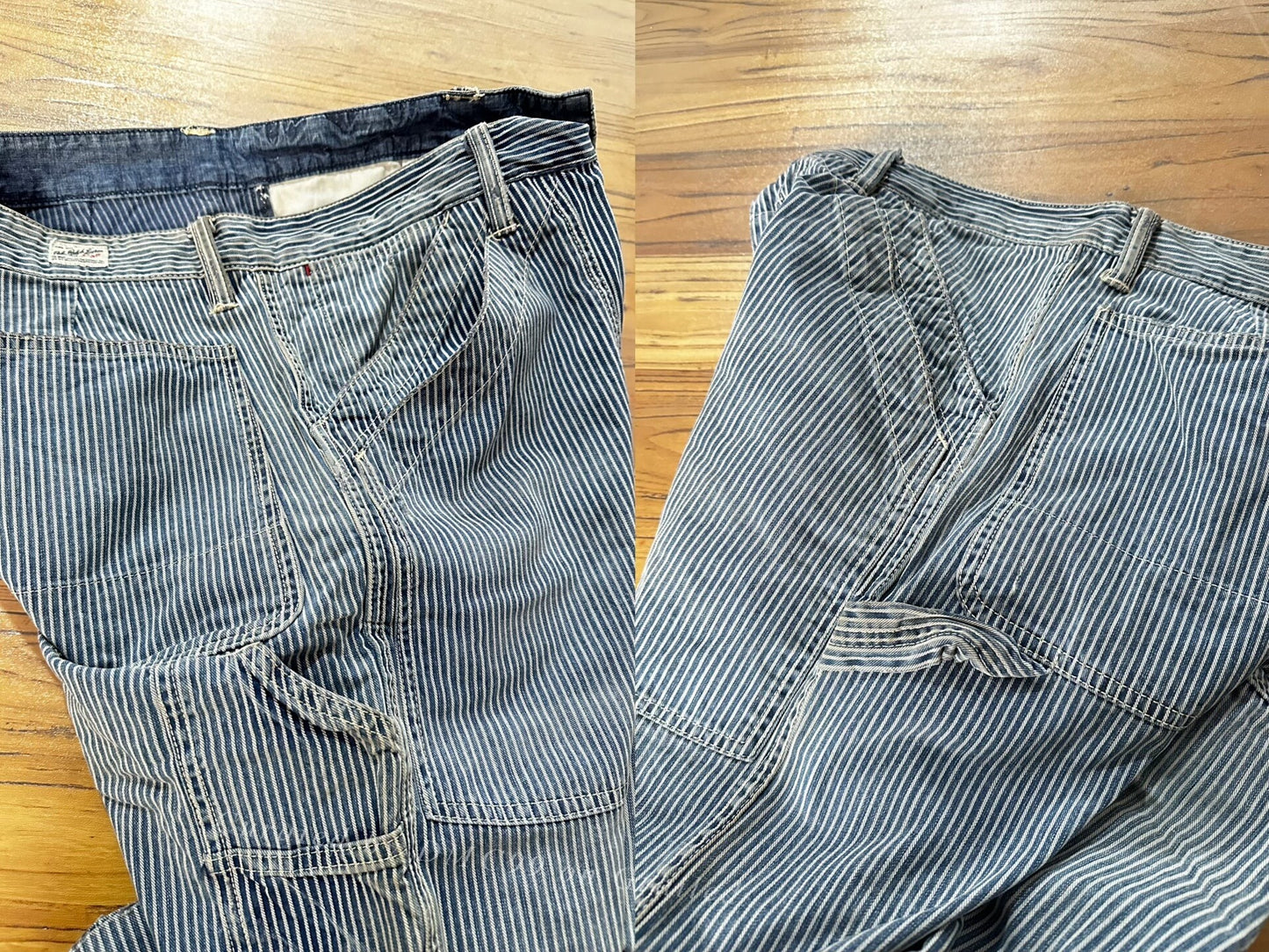 RRL Vintage Blue White Striped Pants