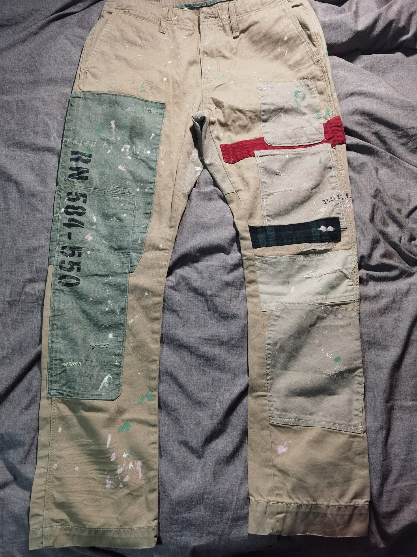 Ralph Lauren Distressed Patch Sashiko Work Pants