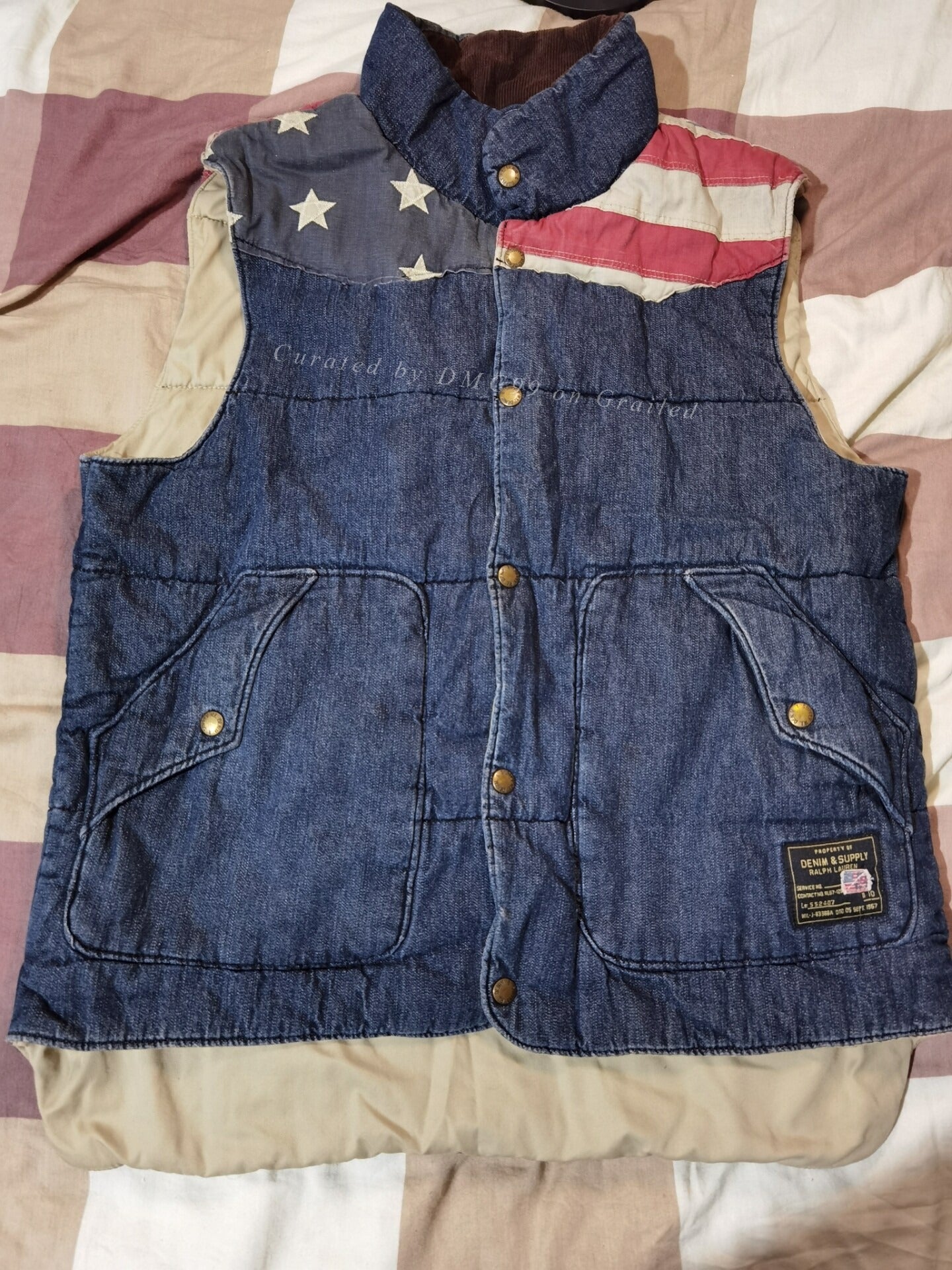 RRL Ralph Lauren Denim Quilted Vest