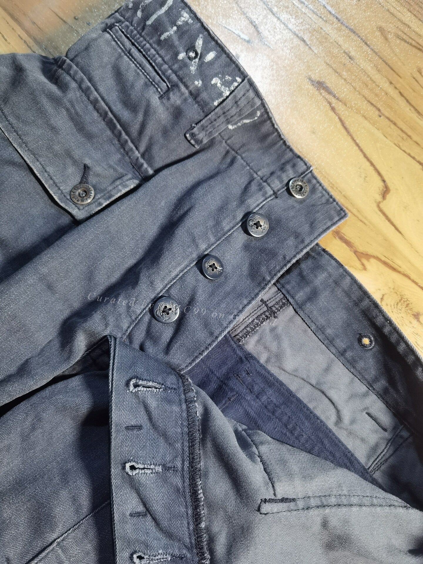 RRL Ralph Lauren Vintage Distressed Blue Shorts