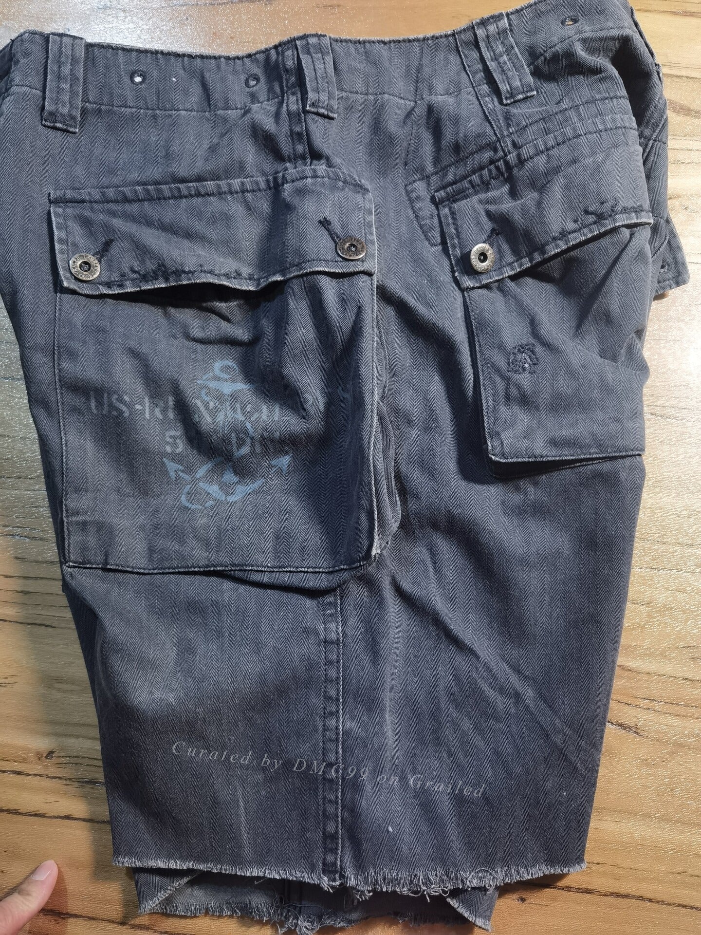 RRL Ralph Lauren Vintage Distressed Blue Shorts