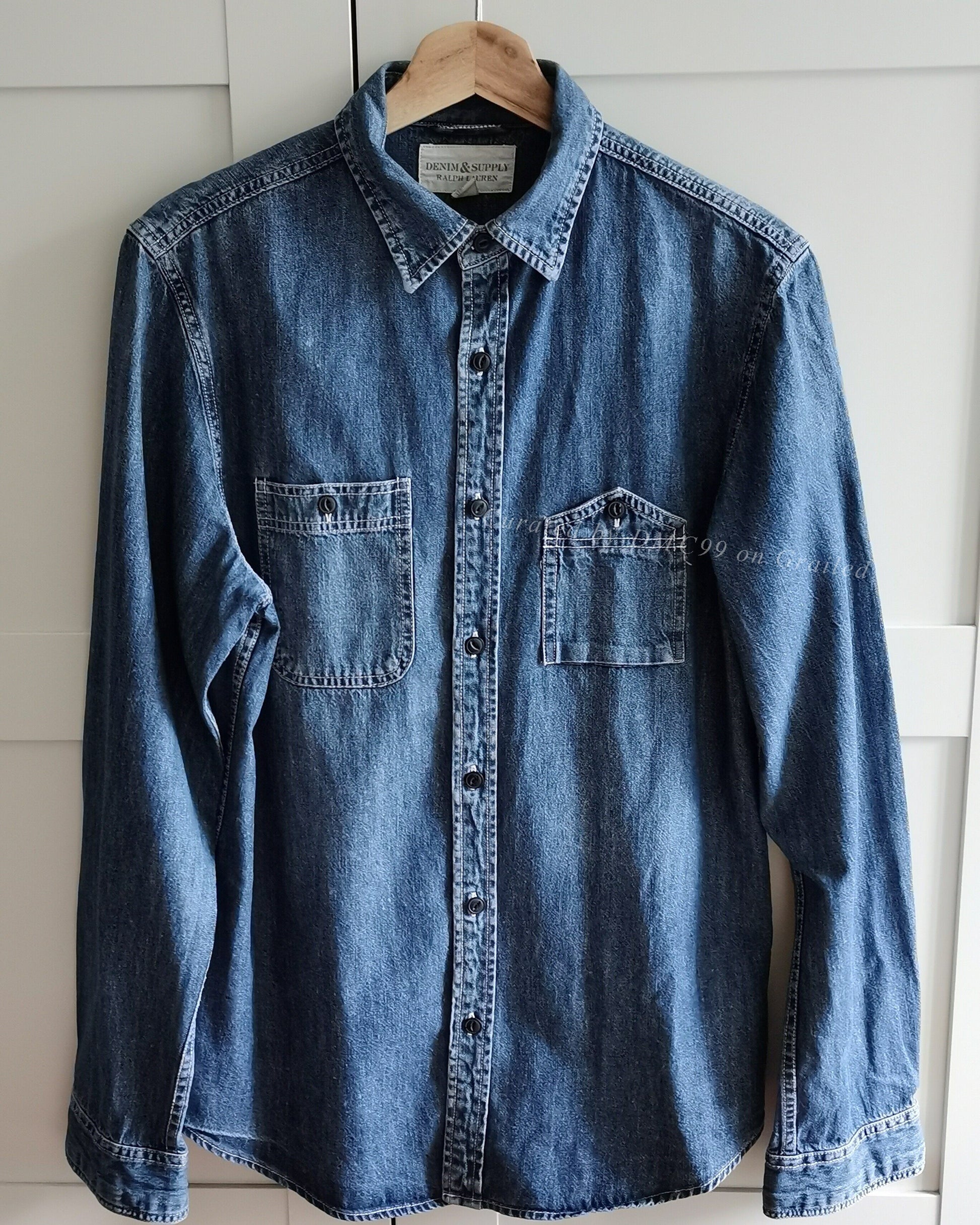 Ralph Lauren RRL Distressed Denim Shirt Jacket