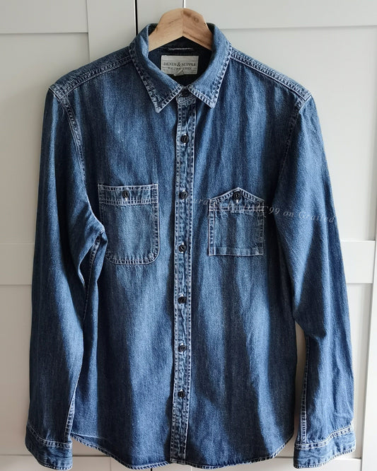 Ralph Lauren RRL Distressed Denim Shirt Jacket