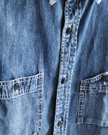 Ralph Lauren RRL Distressed Denim Shirt Jacket