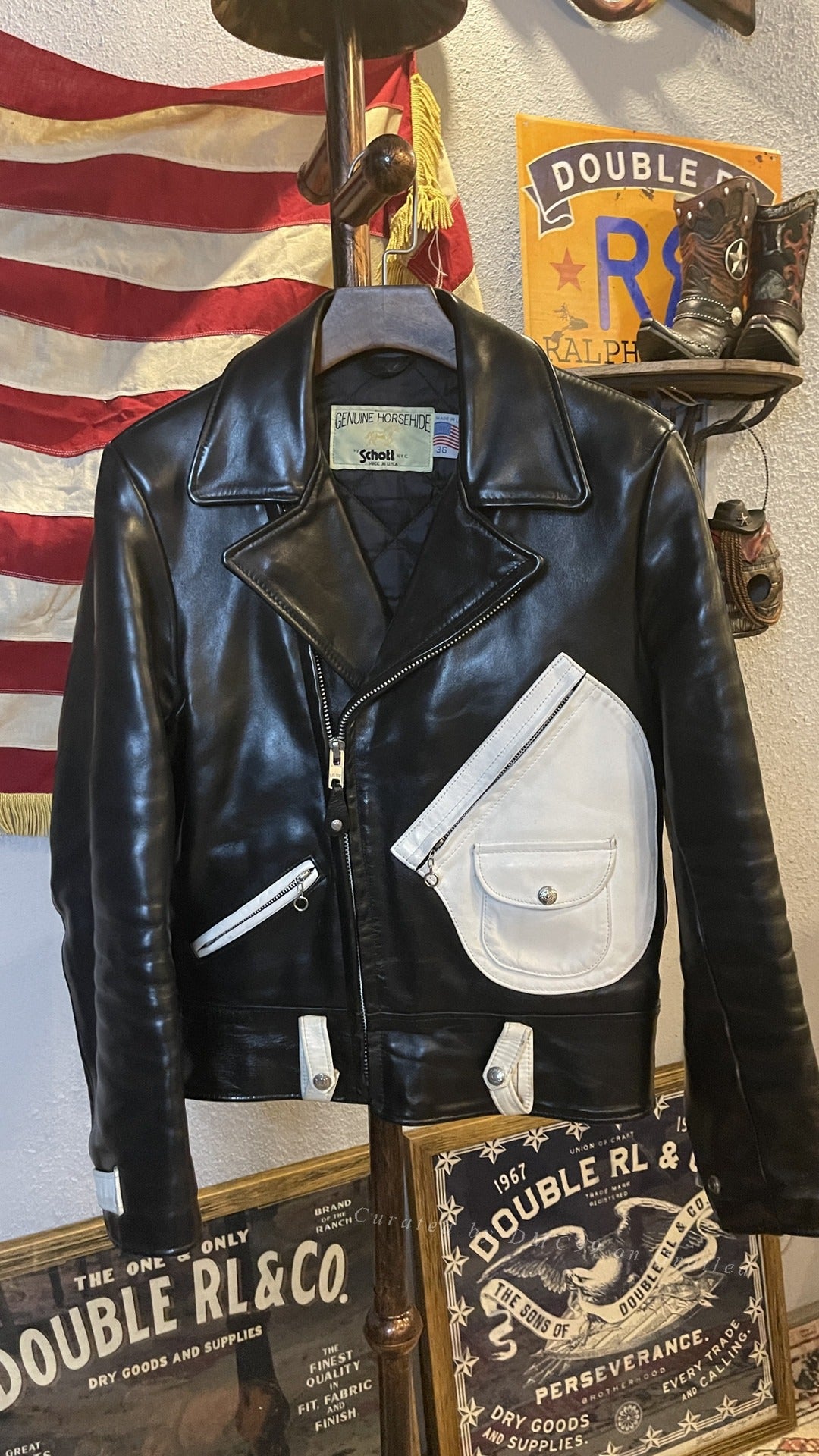 Schott Vintage Horse Leather Motorcycle Jacket