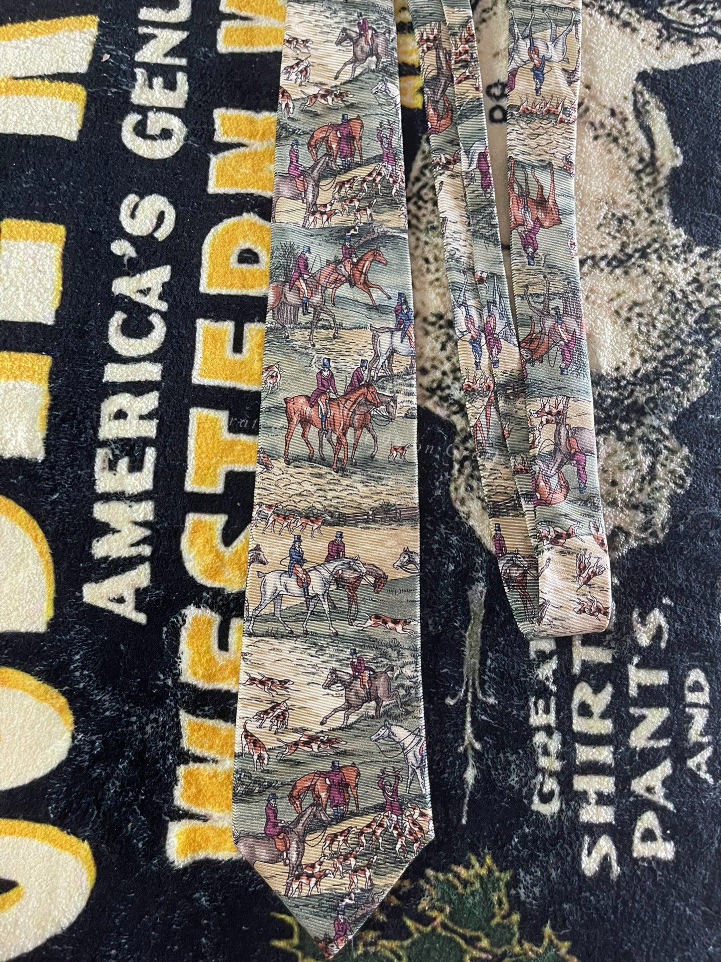 Ralph Lauren Hunting Theme Tie