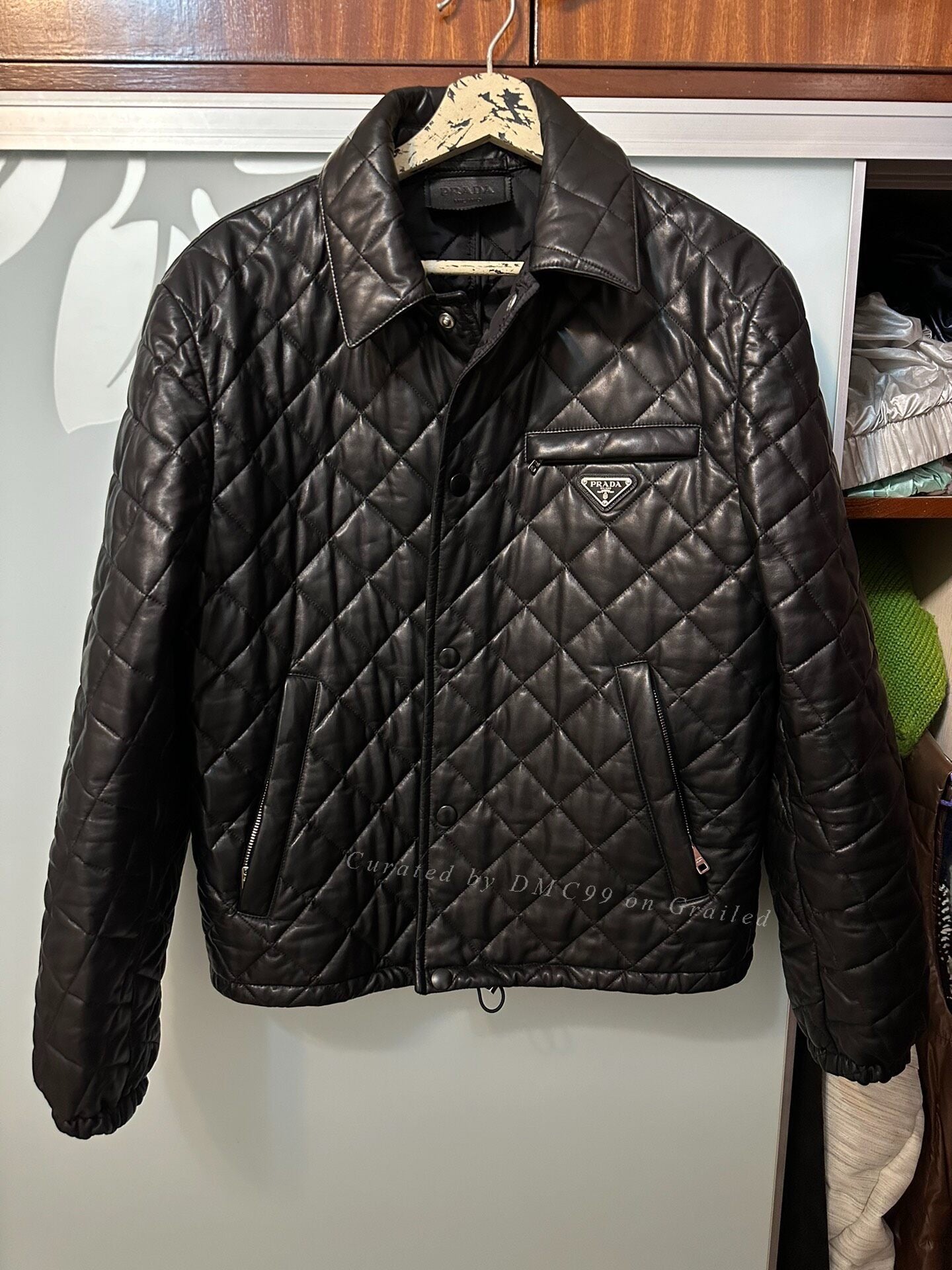 Prada 21AW Raf Simons Leather Jacket