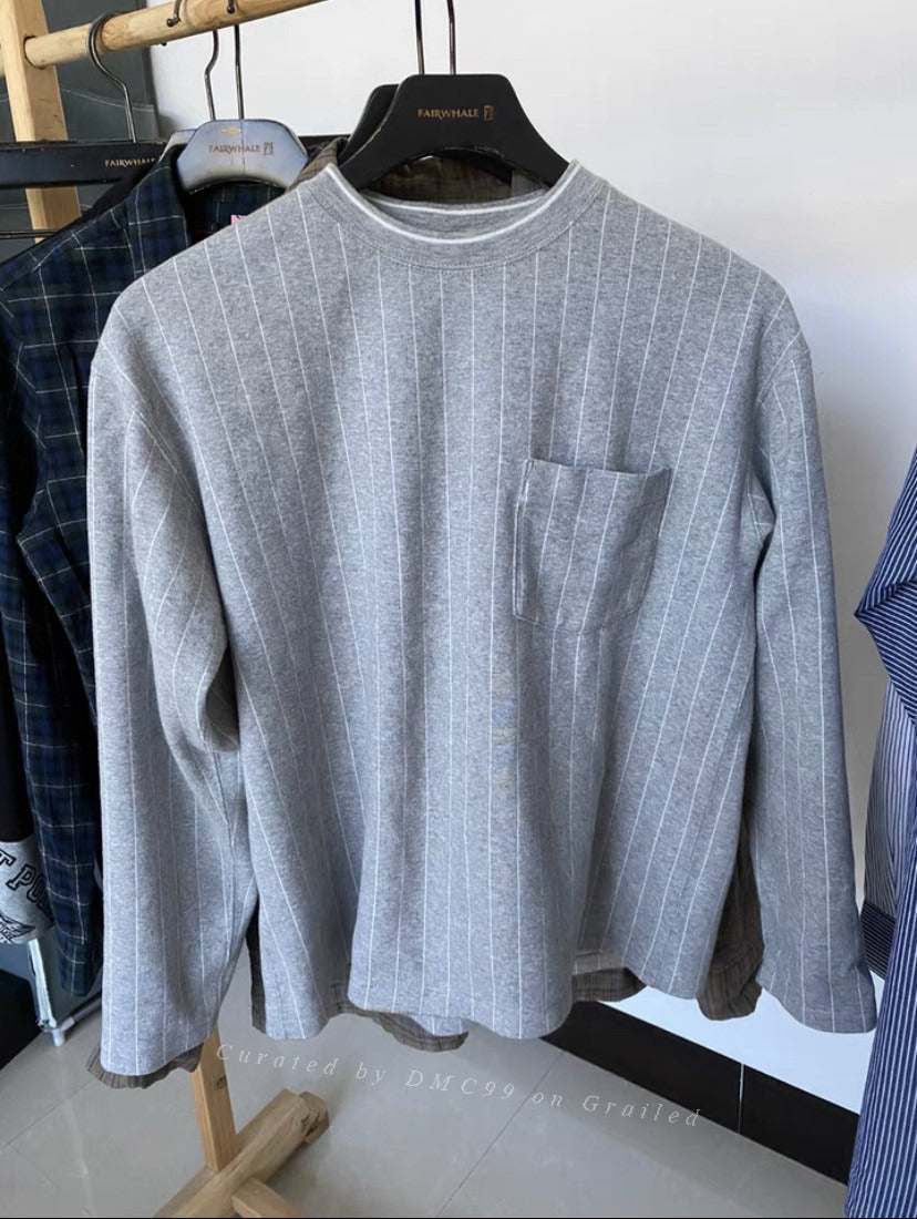 n.hoolywood Striped Boxy Sweatshirt
