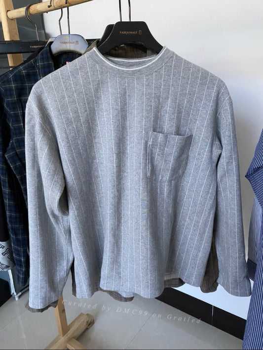n.hoolywood Striped Boxy Sweatshirt