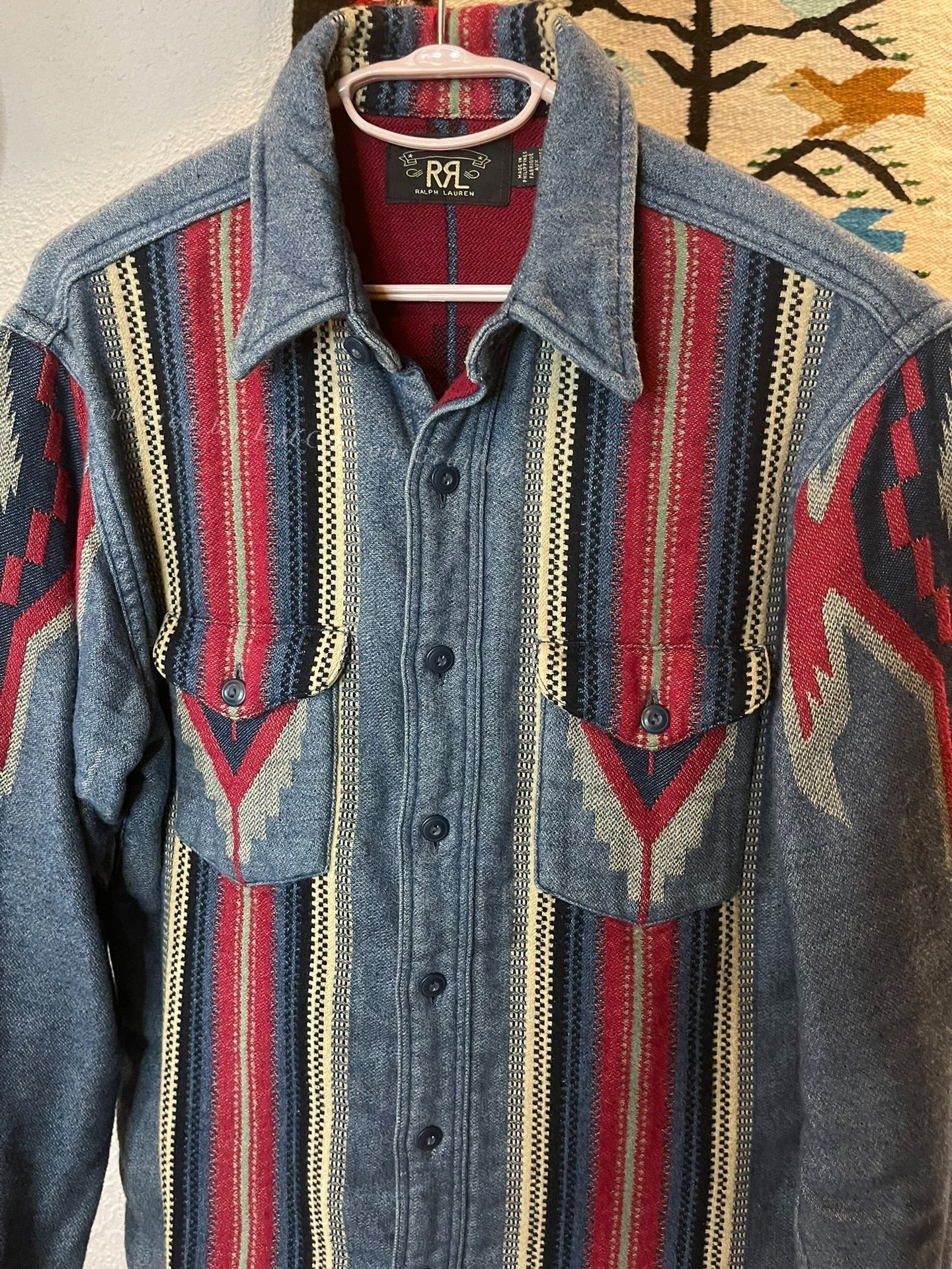 RRL 1940s Indian Blanket Western Shirt