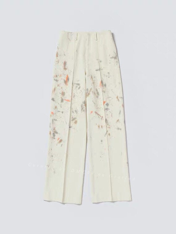AURALEE 20AW WOOL HAND PAINTED SLACKS