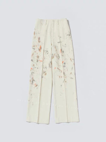 AURALEE 20AW WOOL HAND PAINTED SLACKS