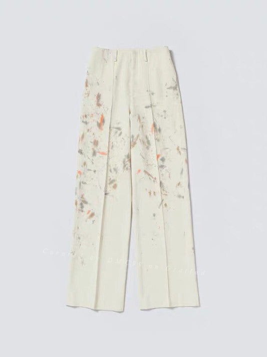 AURALEE 20AW WOOL HAND PAINTED SLACKS