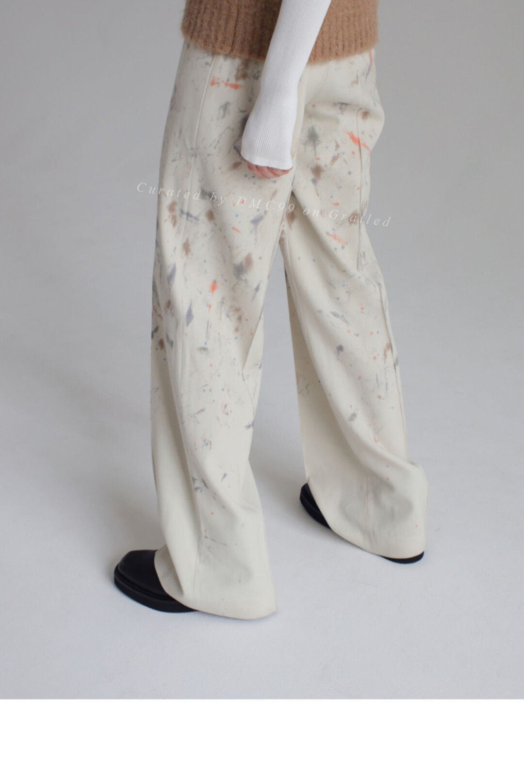 AURALEE 20AW WOOL HAND PAINTED SLACKS