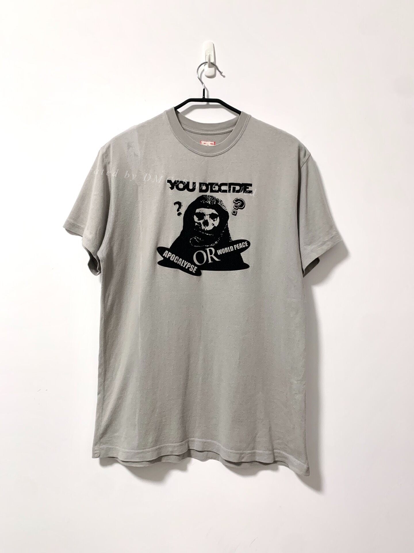 Undercover Velvet Skull Print Short Sleeve Tee