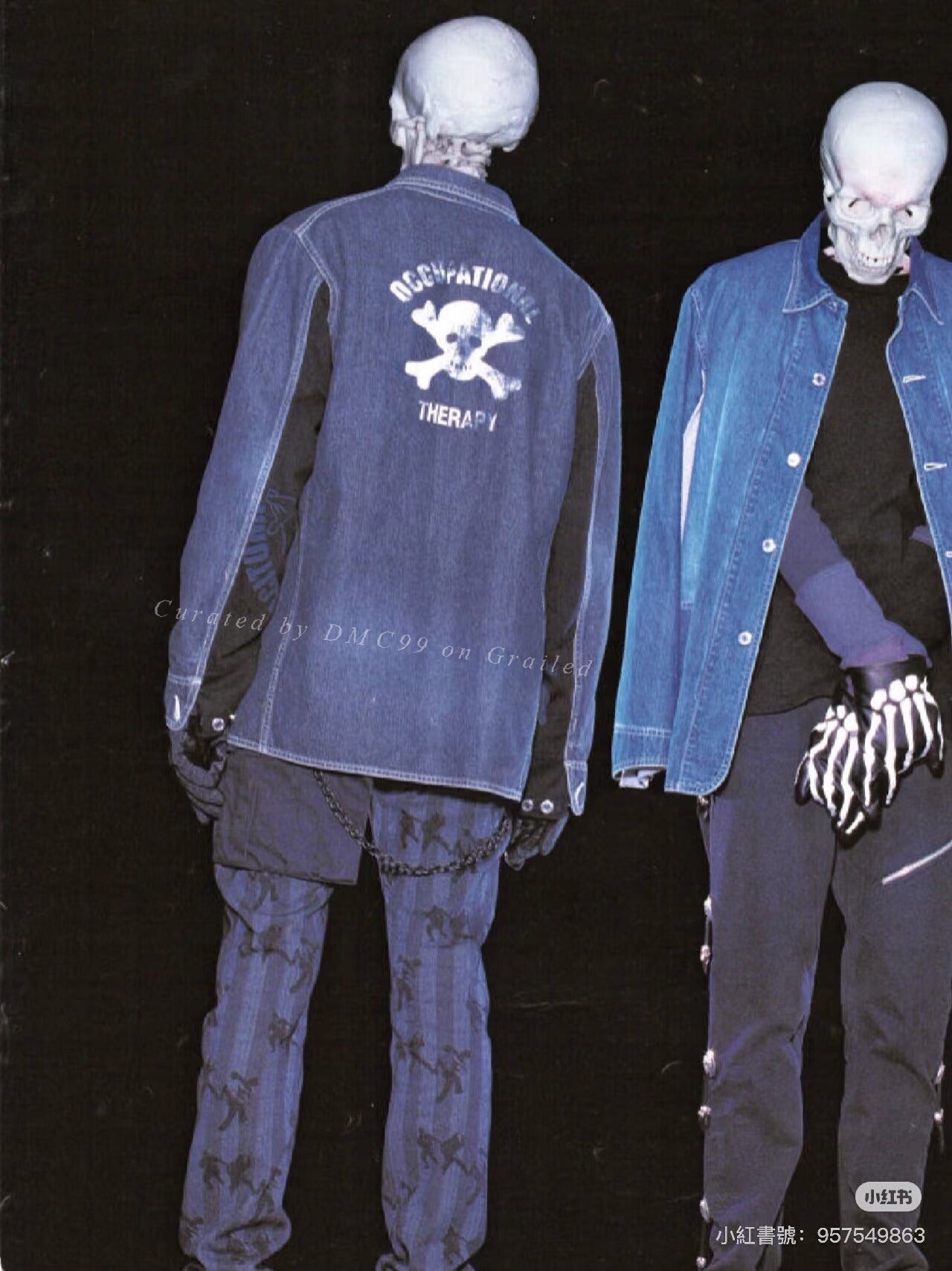 Undercover 02AW Skeleton Washed Denim Jacket