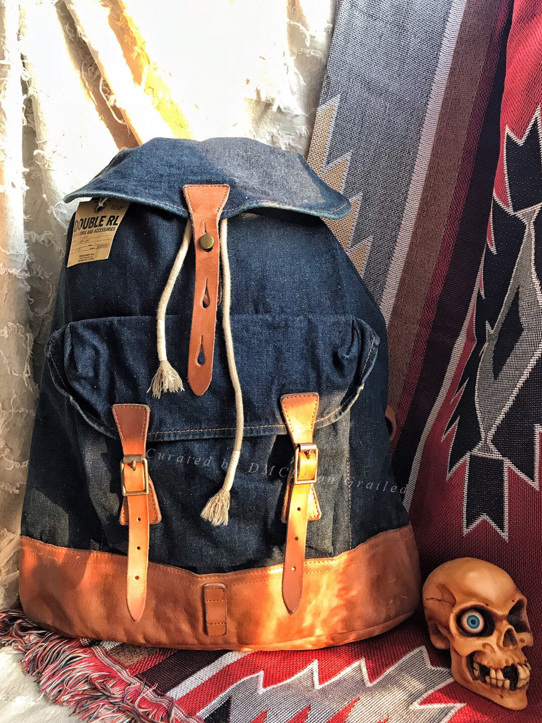 RRL Ralph Lauren Indigo Parachute Backpack