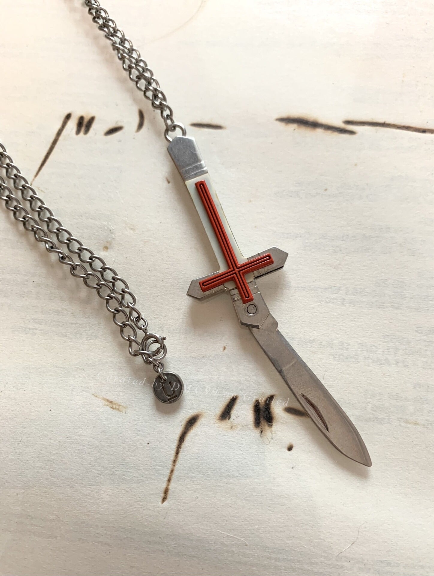 Undercover 19ss Cross Pendant Necklace