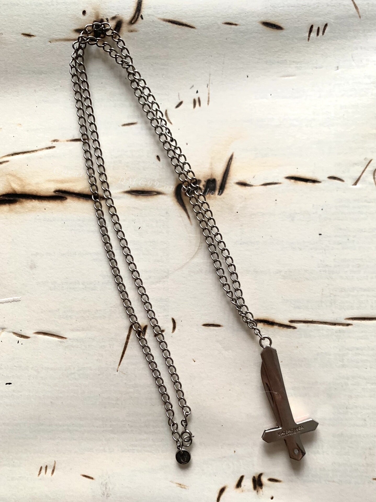 Undercover 19ss Cross Pendant Necklace