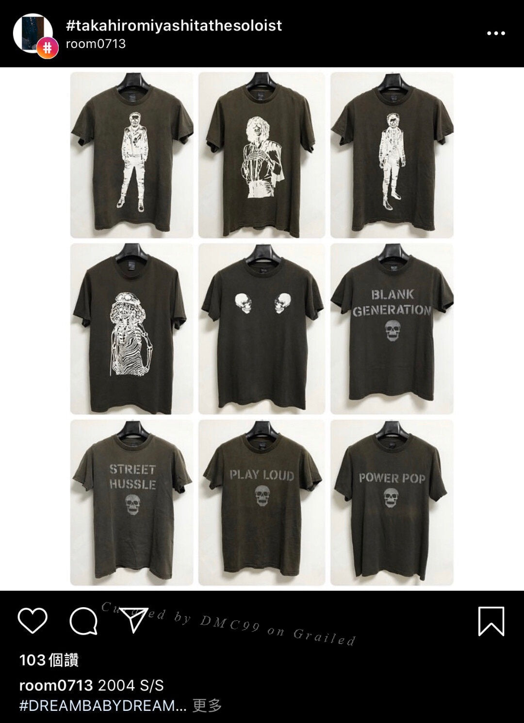 Number Nine 2004SS Washed Distressed Tee