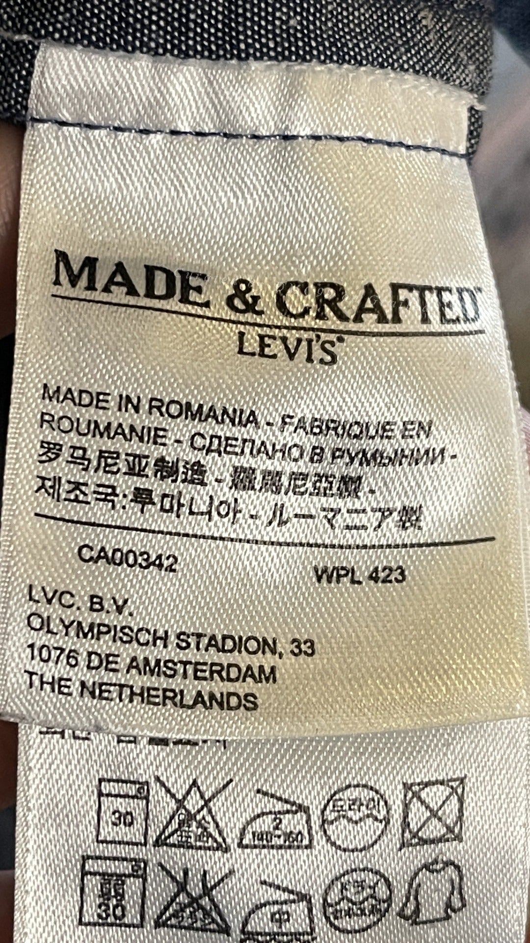 Vintage Levi's Romania Indigo Dyed Shirt