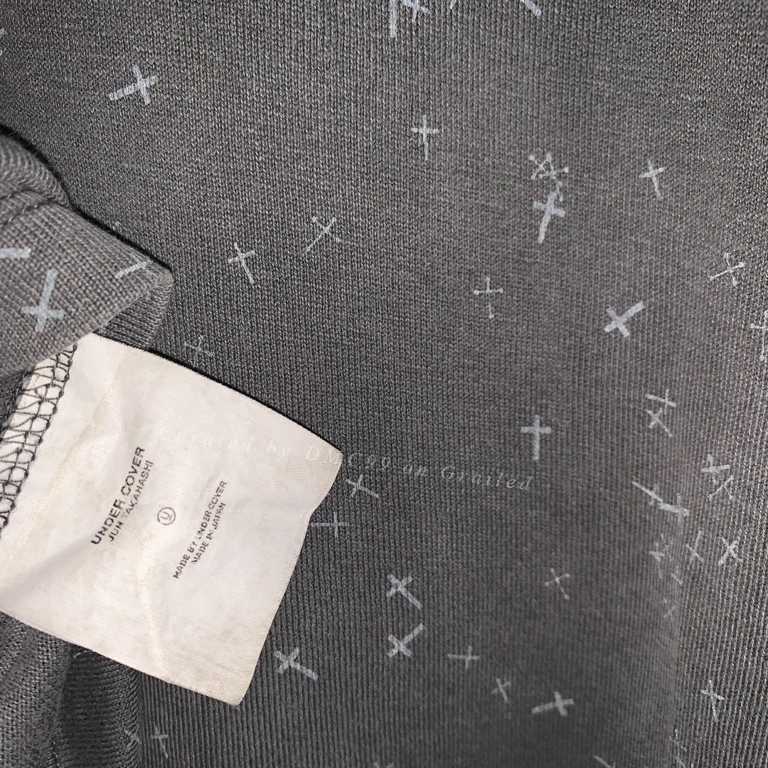 Undercover 02AW Cross Print Washed Sweatshirt