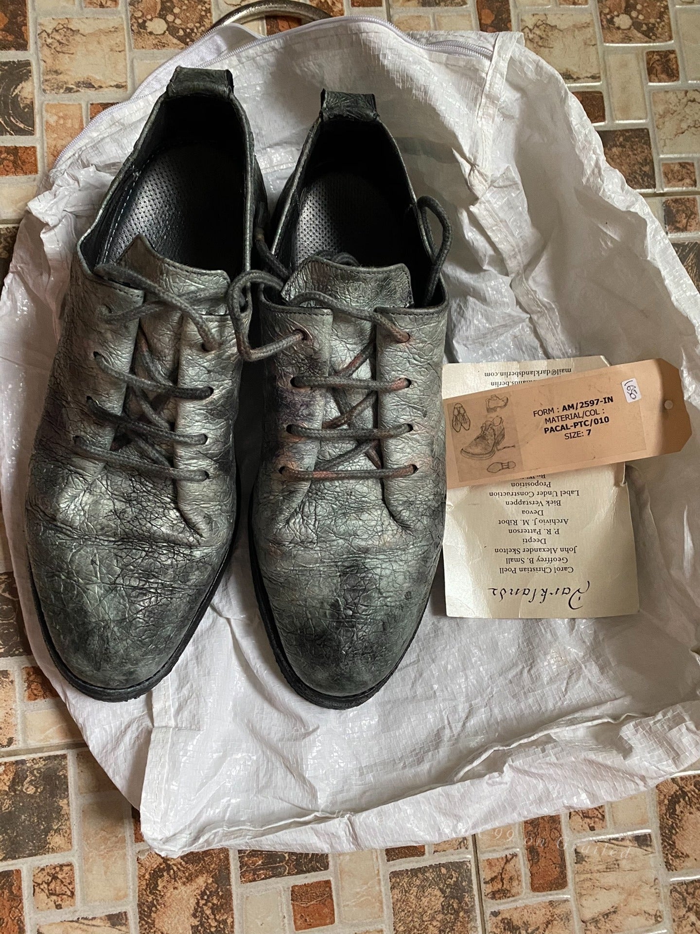 Carol Christian Poell Paper Leather Derby Shoes