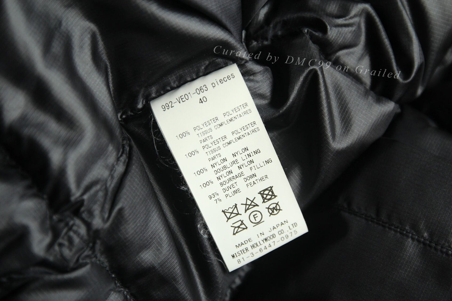 N.hoolywood Gray Down Vest Size 40