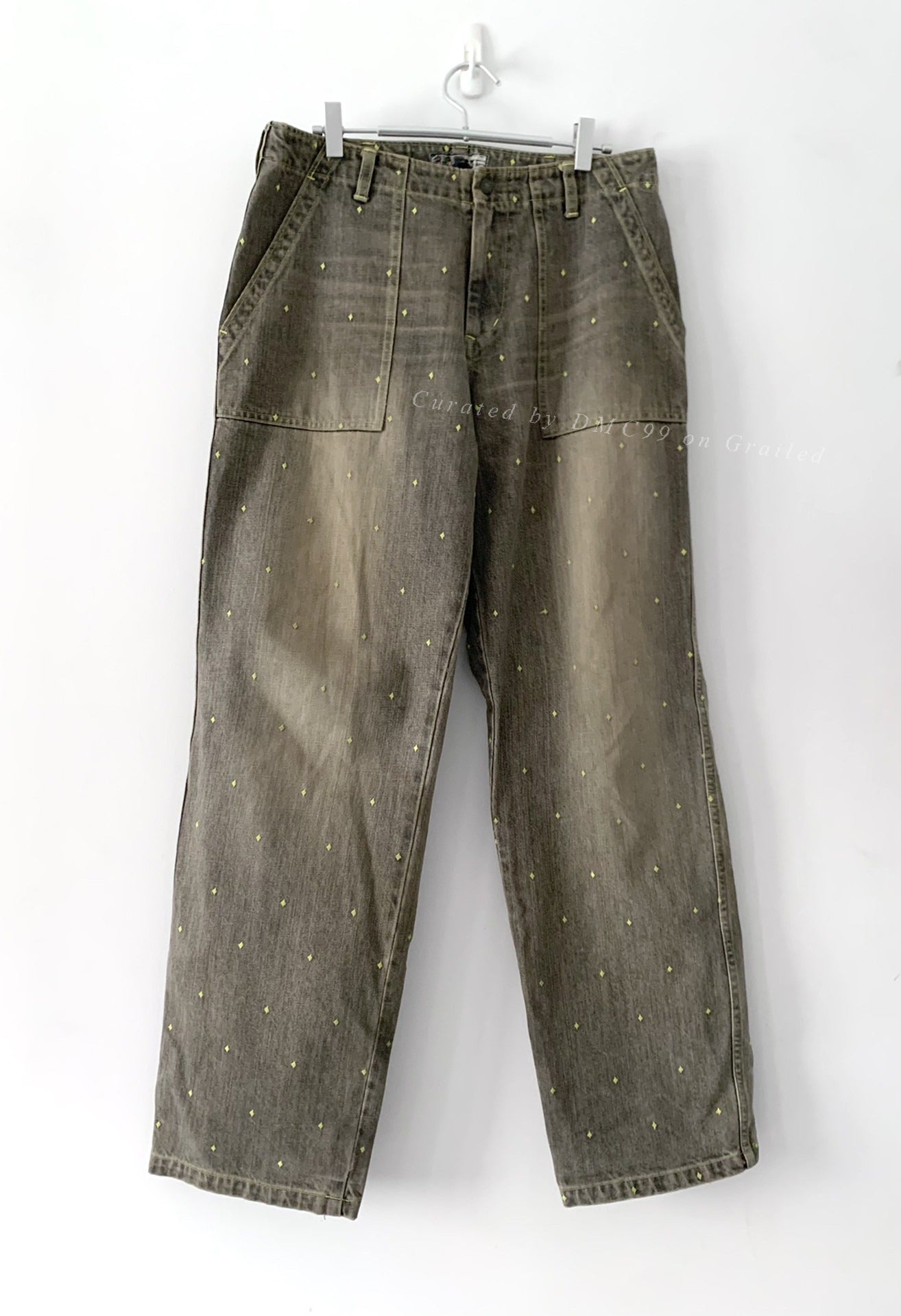 Undercover Distressed Washed Embroidered Jeans