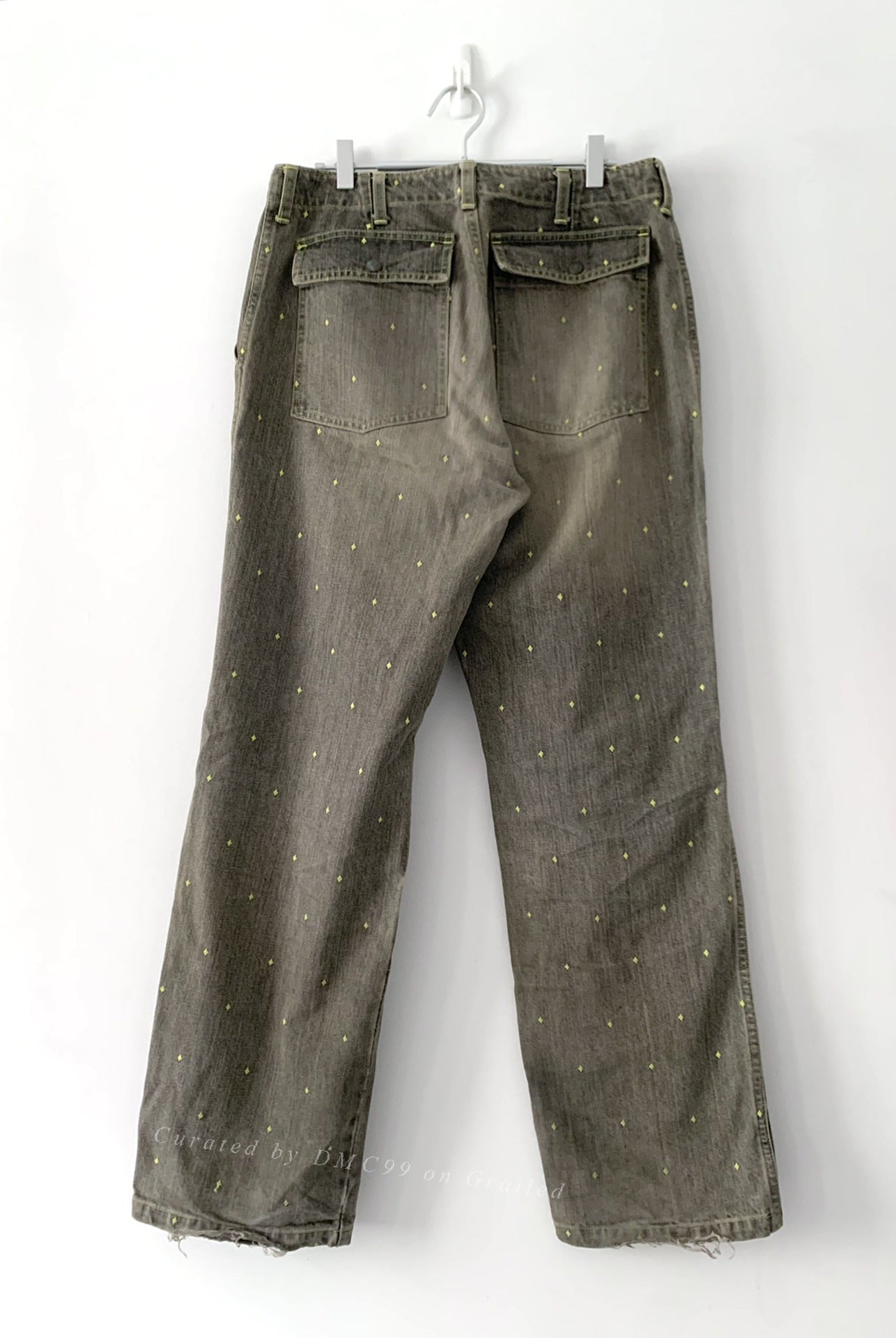 Undercover Distressed Washed Embroidered Jeans