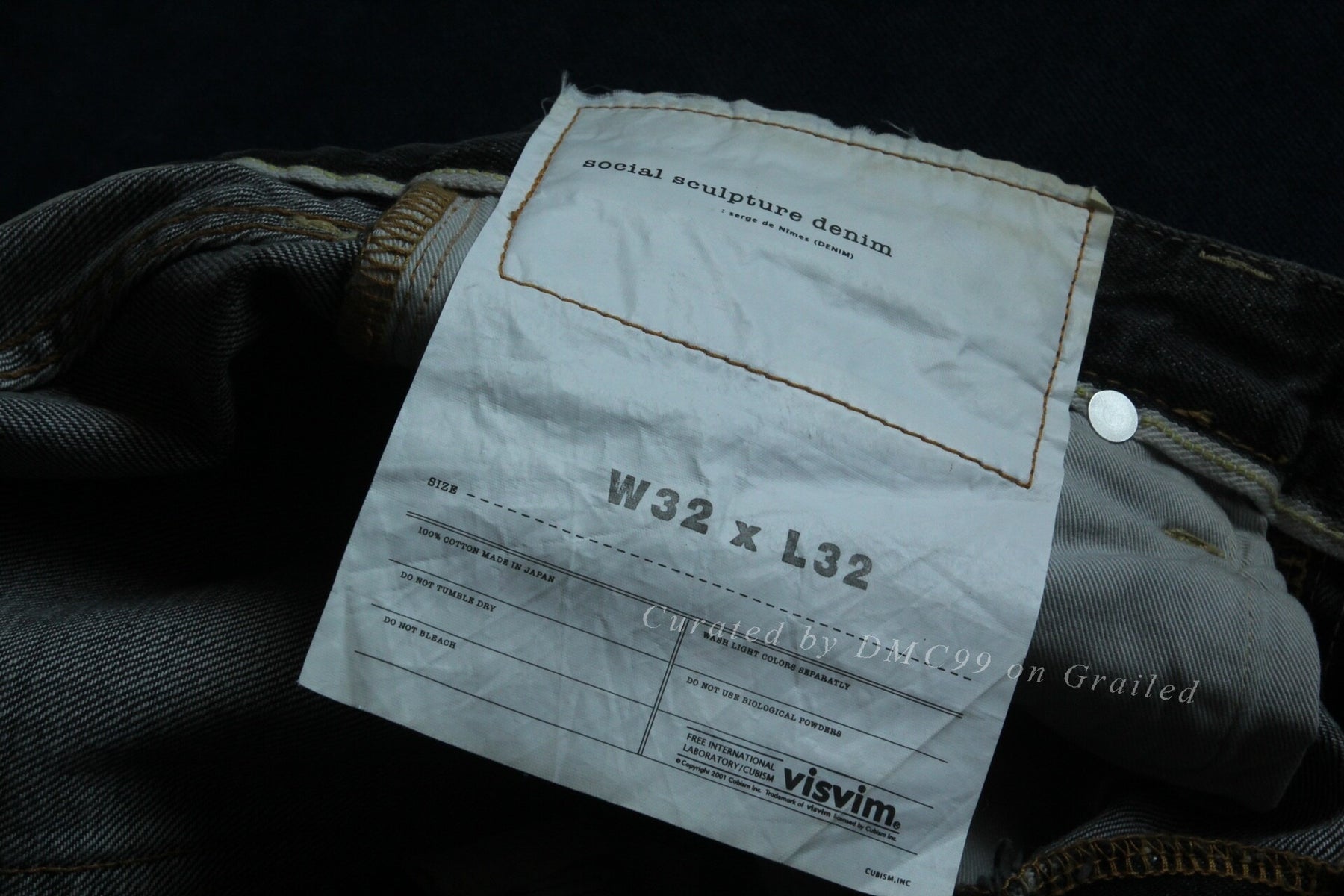 Visvim 03d5 Black Washed Jeans W32