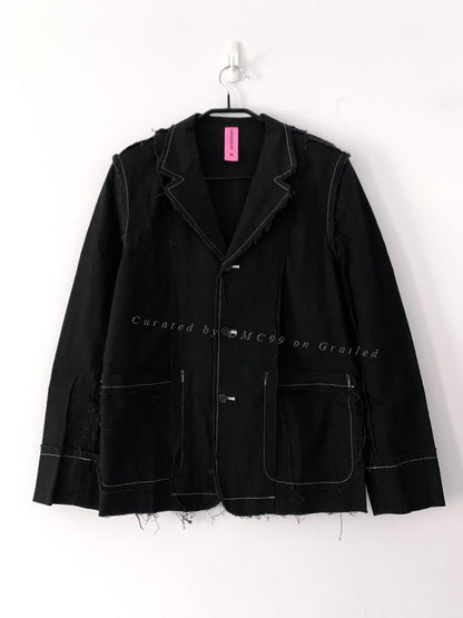 Undercover Frayed Detail Suit Jacket