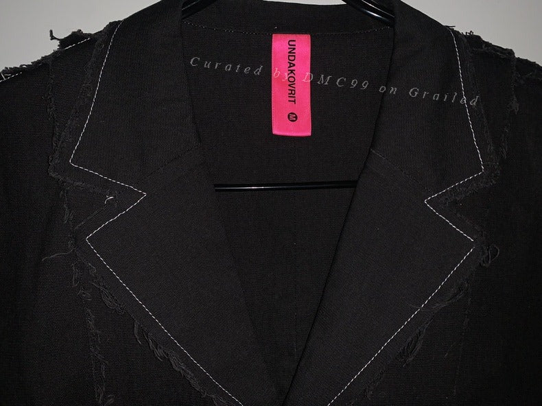 Undercover Frayed Detail Suit Jacket
