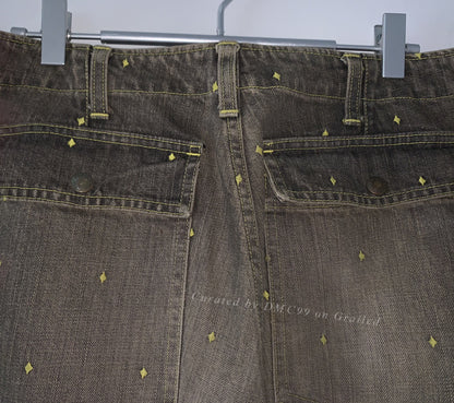 Undercover 02ss Haze Distressed Star Jeans